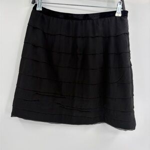 Lanvin hiver 2006 vintage designer designer black tiered skirt rare size 42(28)